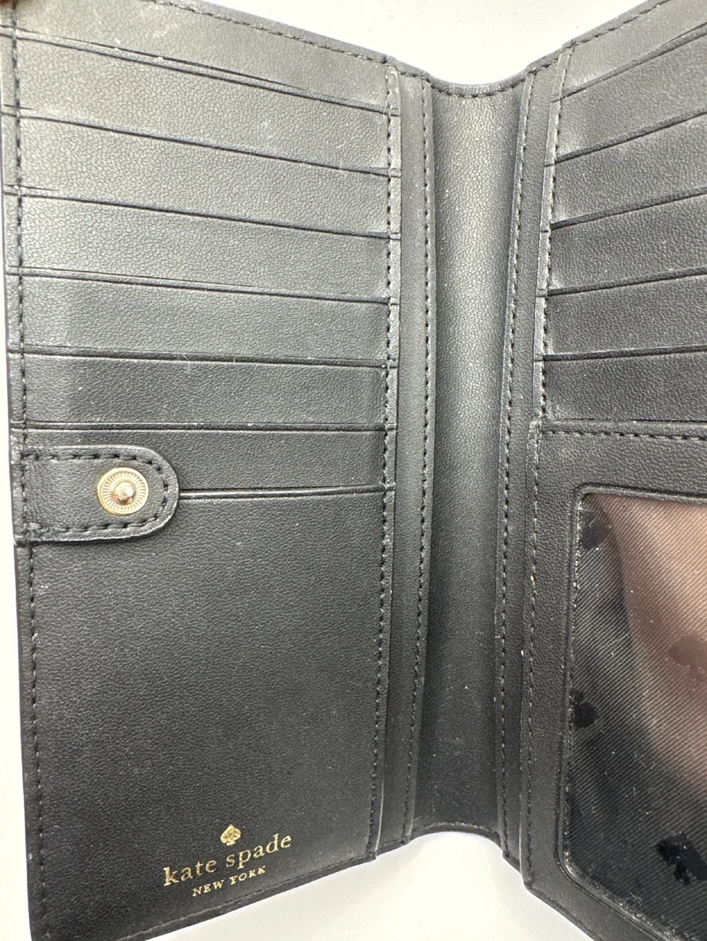 Kate Spade New York Black Leather Zip Around Wallet